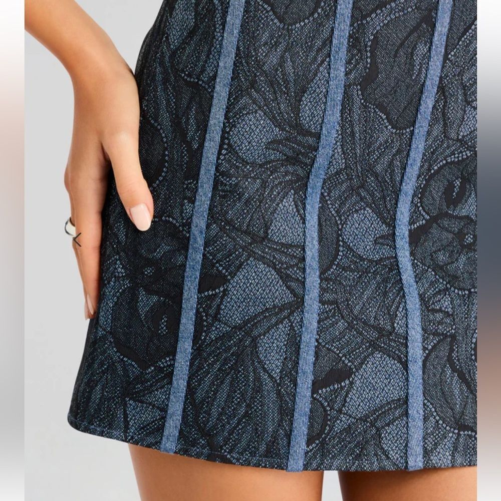New Retrofete Trice Dress denim lace mini bustier party S $598 - Picture 5 of 14